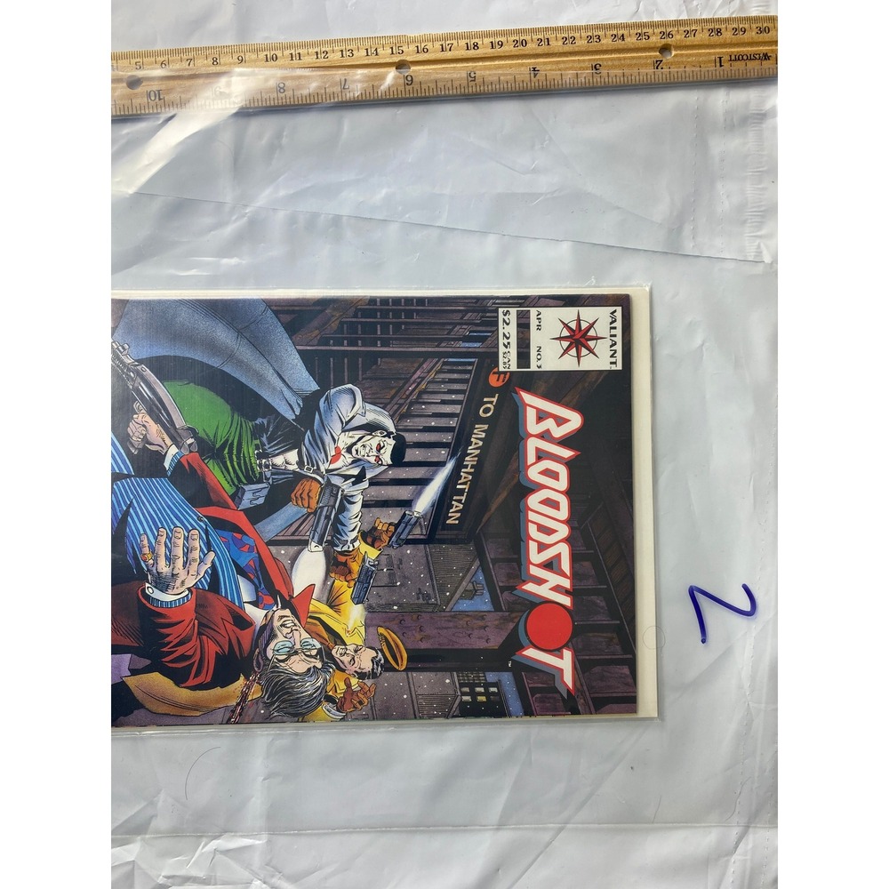 Bloodshot‎ Comic Book April 1992 Valiant Comics Issue 3 To Manhattan